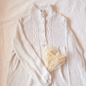beige seed stitch cardigan